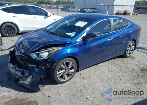 2016 Hyundai Elantra Limited from USA, damaged, VIN 5NPDH4AE9GH711740